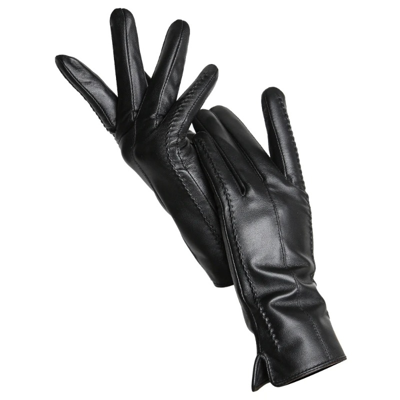 Leather Driving Glove - Frauen Schaffell Handschuhe Winter Warm Plus