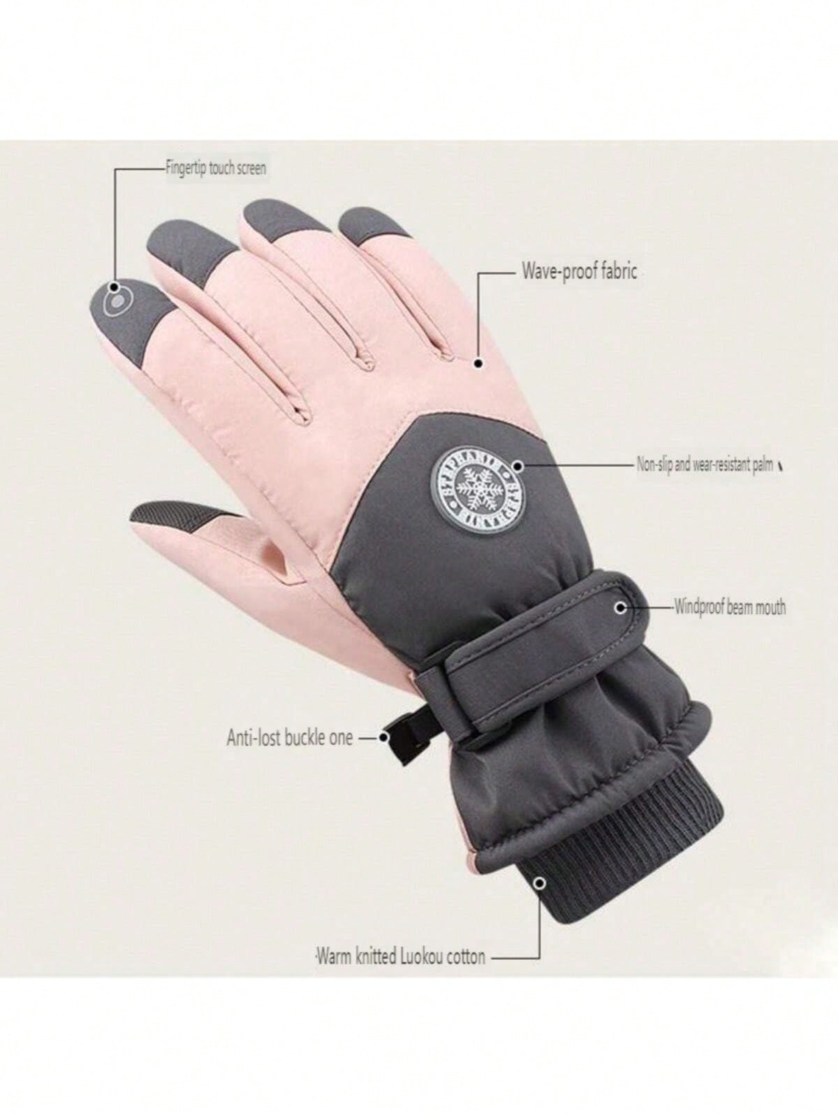 Winter Glove Insulated - 1 Stück Isolierte Winter-Skihandschuhe Wasserdichte Touchscreen-Outdoor-Handschuhe