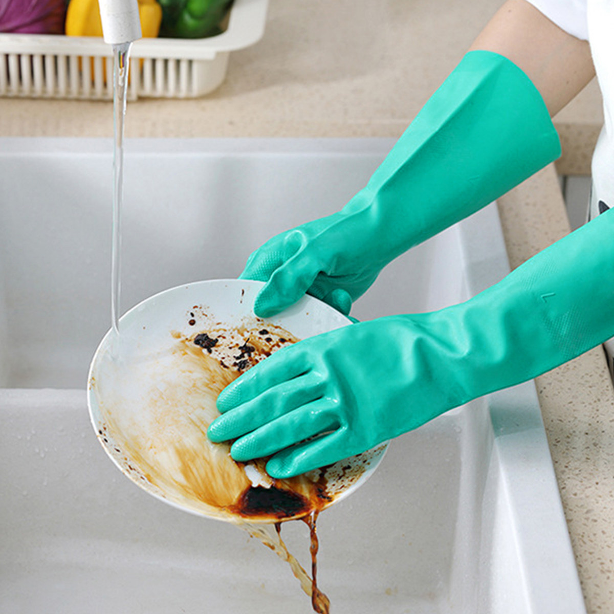 1 Paar wasserdichte Spülhandsc – Dish Glove Rubber Bewertung und Preis
